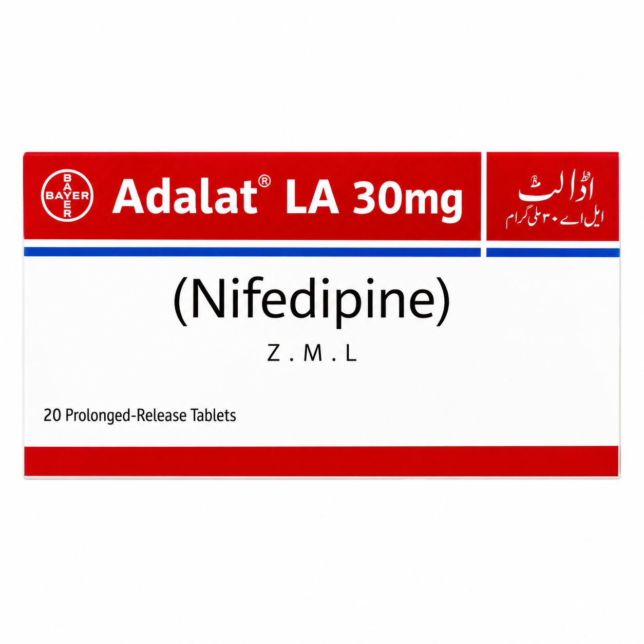 Adalat LA 30mg Nifedipine Prolonged-Release Tablets